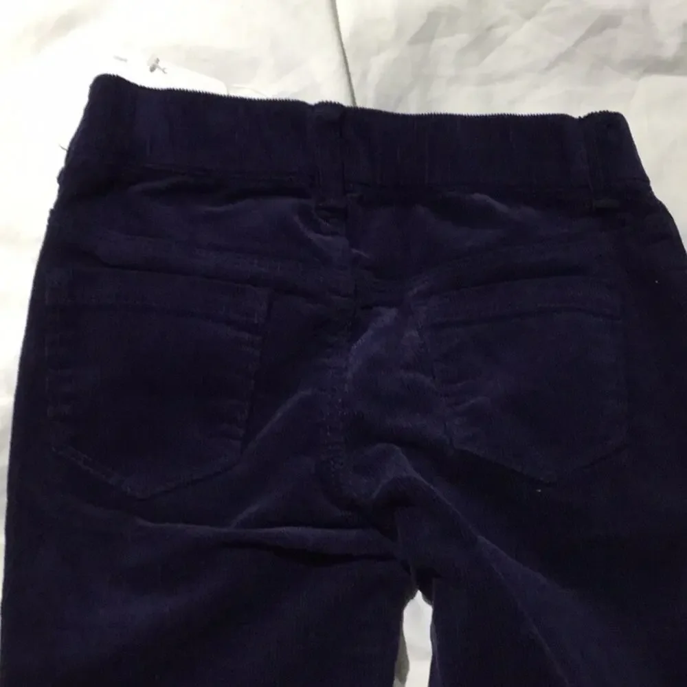 Gymboree 4T navy elastic waist cords bejeweled NWT